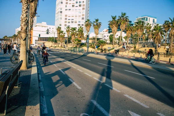 Tel Aviv Israel Januari 2021 Zicht Niet Geïdentificeerde Mensen Die — Stockfoto