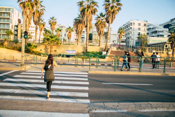 Tel Aviv Israel Enero 2021 Vista Personas Israelíes Identificadas Caminando — Foto de Stock