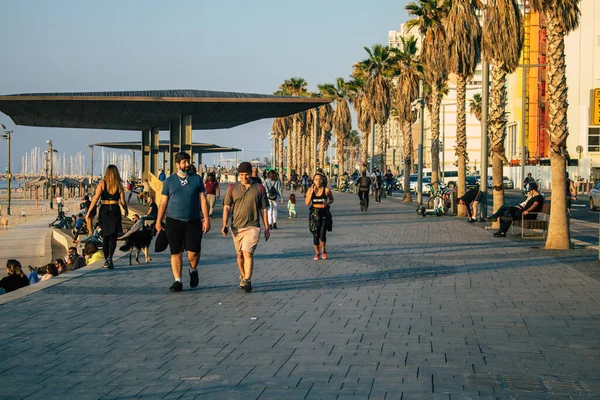 Tel Aviv Israel January 2021 View Unidentified Israeli People Walking — Stock Photo, Image