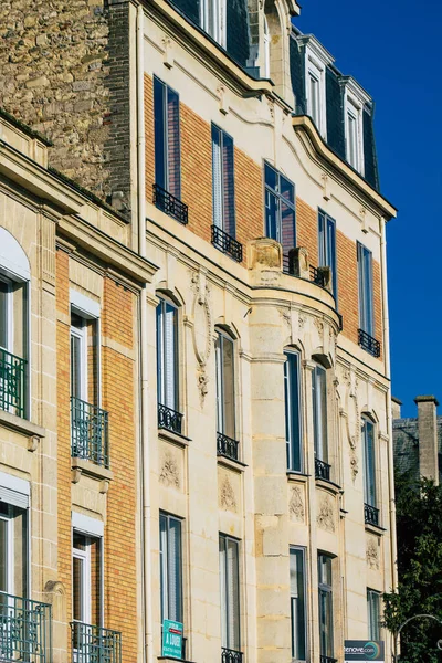 Reims Frankrike Januari 2021 Utsikt Över Fasaden Historisk Byggnad Belägen — Stockfoto