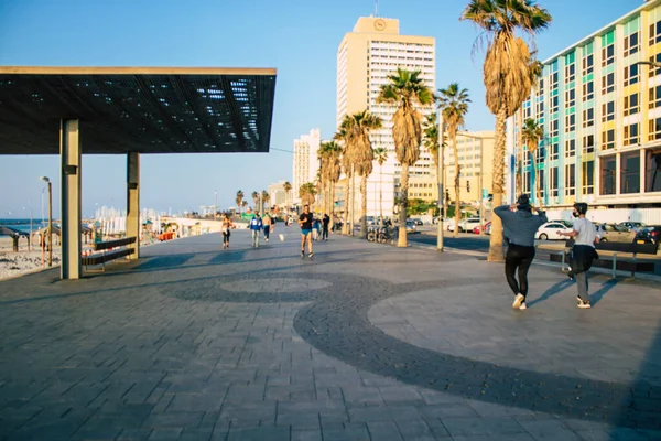 Tel Aviv Israel Enero 2021 Vista Personas Israelíes Identificadas Caminando — Foto de Stock