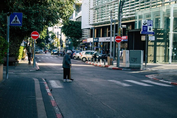 Tel Aviv Israel Enero 2021 Vista Personas Israelíes Identificadas Caminando — Foto de Stock