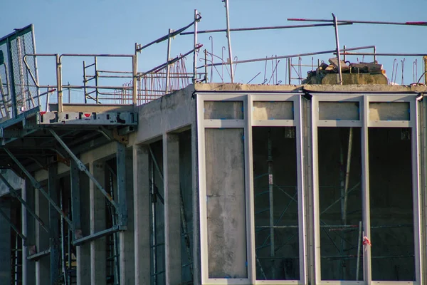 Reims France Enero 2021 Vista Una Obra Construcción Nuevo Edificio — Foto de Stock