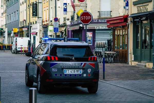 Reims Francia Enero 2021 Vista Del Nuevo Coche Policía Francés — Foto de Stock