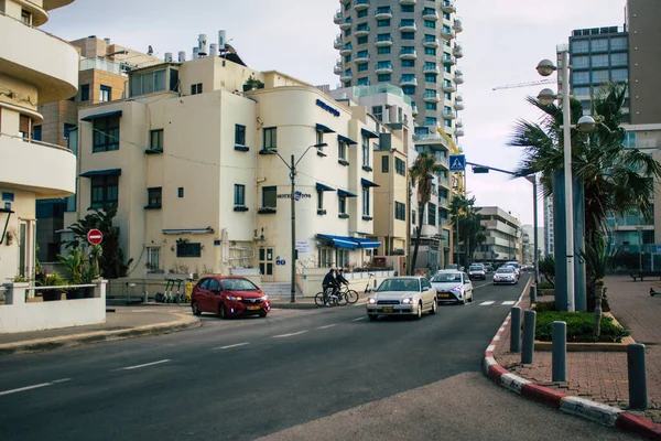 Tel Aviv Izrael 2021 Január Városnézés Tel Aviv Utcáin Város — Stock Fotó