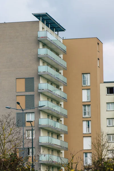 Reims Francia Febrero 2021 Fachada Edificio Moderno Situado Reims Una —  Fotos de Stock