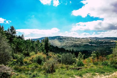 Panorama ve Kudüs tepeleri ve Beyaz Vadi 'nin manzarası vadiye bakan beyaz dağ sırtı batıdaki kentsel gelişmeden kurtarıldı.