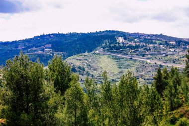Panorama ve Kudüs tepeleri ve Beyaz Vadi 'nin manzarası vadiye bakan beyaz dağ sırtı batıdaki kentsel gelişmeden kurtarıldı.
