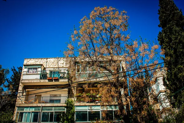 Jeruzalém Izrael Prosince 2019 Pohled Fasádu Moderní Budovy Ulicích Jeruzaléma — Stock fotografie