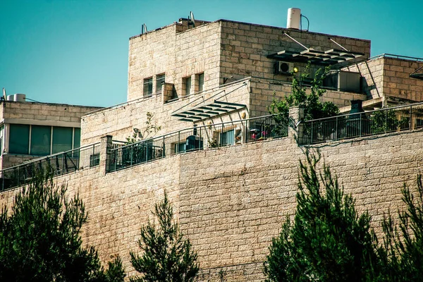Jerusalén Israel Diciembre 2019 Vista Fachada Edificio Moderno Las Calles — Foto de Stock