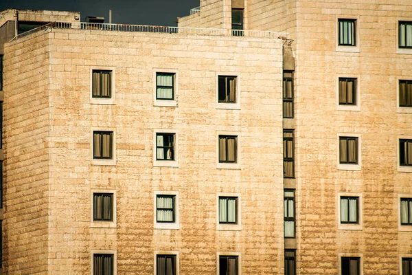 Jérusalem Israël Décembre 2019 Vue Façade Bâtiment Moderne Dans Les — Photo