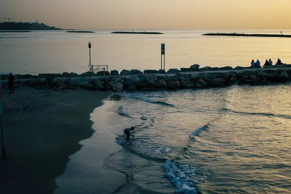 Tel Aviv Srail Şubat 2021 Tel Aviv Sahilinde Kimliği Belirsiz — Stok fotoğraf