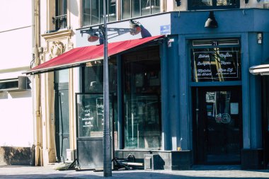 Reims France 27 Şubat 2021 Coronavirus pandemisinin ardından hükümet tarafından kapatıldı ve nüfus artışını sınırlamak için Fransa 'yı etkiledi.