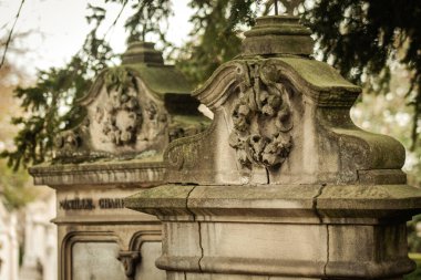 Reims France 04 Mart 2021 Kuzey Mezarlığı, 18. yüzyılın sonunda inşa edilmiş ve kentte kendilerini öne çıkaran vatandaşların çoğu kalıntıları içerir.