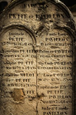 Reims France 04 Mart 2021 Kuzey Mezarlığı, 18. yüzyılın sonunda inşa edilmiş ve kentte kendilerini öne çıkaran vatandaşların çoğu kalıntıları içerir.