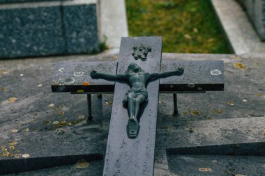 Reims France 04 Mart 2021 Kuzey Mezarlığı, 18. yüzyılın sonunda inşa edilmiş ve kentte kendilerini öne çıkaran vatandaşların çoğu kalıntıları içerir.