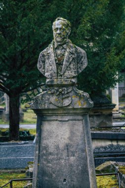 Reims France 04 Mart 2021 Kuzey Mezarlığı, 18. yüzyılın sonunda inşa edilmiş ve kentte kendilerini öne çıkaran vatandaşların çoğu kalıntıları içerir.