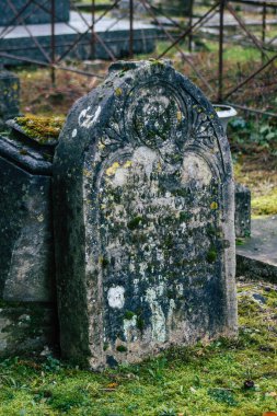 Reims France 04 Mart 2021 Kuzey Mezarlığı, 18. yüzyılın sonunda inşa edilmiş ve kentte kendilerini öne çıkaran vatandaşların çoğu kalıntıları içerir.