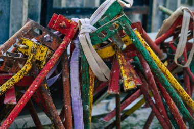 Reims 'de, Fransa' yı etkileyen koronavirüs salgını sırasında Reims 'de bulunan yeni bir binanın inşaatı 19 Mart 2021' de Fransa 'ya ulaştı.