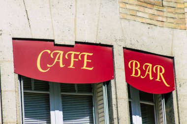 Reims France 29 Mart 2021 Ticari tabela Reims, Fransa 'nın Grand Est bölgesinde bir şehir