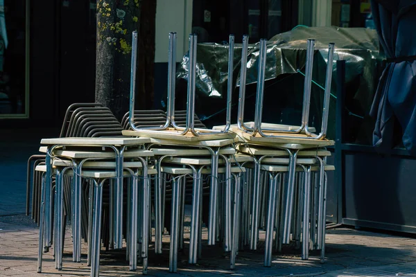 Reims Frankrijk April 2021 Zaken Gesloten Door Overheid Coronaviruspandemie Frankrijk — Stockfoto