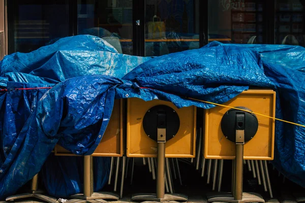 Reims Frankrike April 2021 Företag Stängt Regeringen Efter Coronavirus Pandemin — Stockfoto