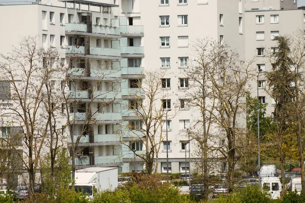 Reims Francia Abril 2021 Fachada Edificios Situada Distrito Croix Rouge —  Fotos de Stock