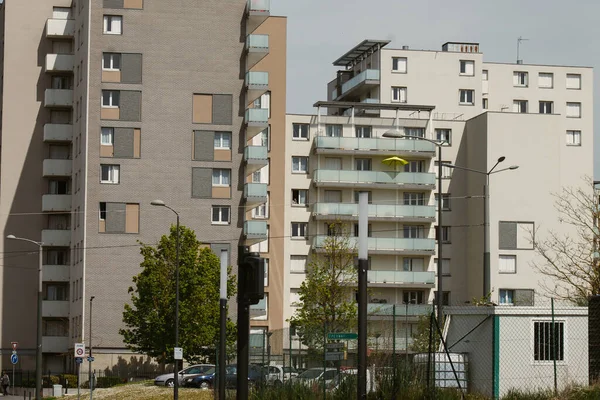 Реймс Франция Апреля 2021 Года Фасад Зданий Расположенных Районе Круа — стоковое фото