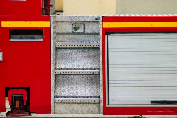 Reims Francia Mayo 2021 Camión Bomberos Intervención Las Calles Reims — Foto de Stock