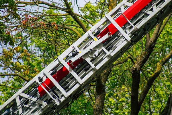 Reims Francia Mayo 2021 Camión Bomberos Intervención Las Calles Reims —  Fotos de Stock