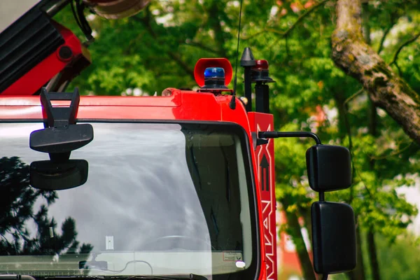 Reims Francia Mayo 2021 Camión Bomberos Intervención Las Calles Reims —  Fotos de Stock