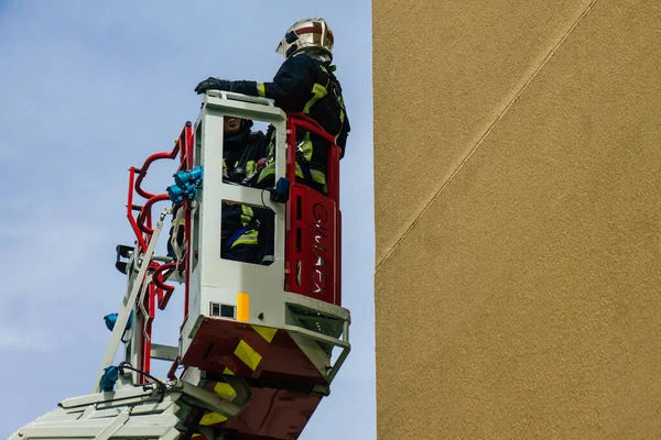 Reims Francia Mayo 2021 Bombero Francés Intervención Las Calles Reims —  Fotos de Stock