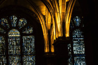 Reims France 05 Mayıs 2021 Saint Jacques Kilisesi, 12. yüzyılda inşa edilmiştir ve Reims 'de muhafaza edilen en eski ortaçağ kiliselerinden biridir, Coronavirus salgını sırasında hala açıktır.