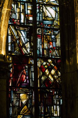 Reims France 05 Mayıs 2021 Saint Jacques Kilisesi, 12. yüzyılda inşa edilmiştir ve Reims 'de muhafaza edilen en eski ortaçağ kiliselerinden biridir, Coronavirus salgını sırasında hala açıktır.