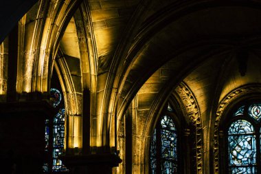 Reims France 05 Mayıs 2021 Saint Jacques Kilisesi, 12. yüzyılda inşa edilmiştir ve Reims 'de muhafaza edilen en eski ortaçağ kiliselerinden biridir, Coronavirus salgını sırasında hala açıktır.