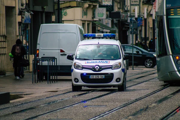 Reims Francia Mayo 2021 Policía Interviene Las Calles Reims Durante — Foto de Stock