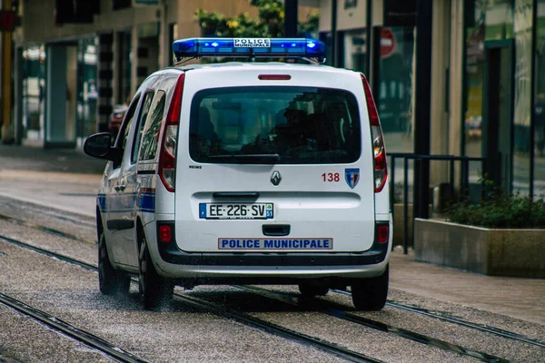 Reims Francia Mayo 2021 Policía Interviene Las Calles Reims Durante — Foto de Stock