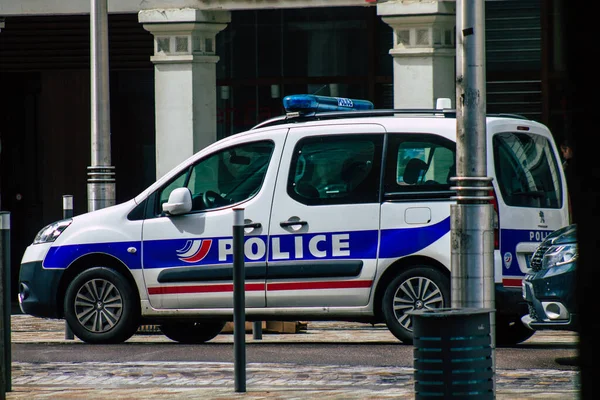 Reims Frankreich Mai 2021 Polizeieinsatz Den Straßen Von Reims Während — Stockfoto