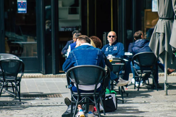 Reims France Mayo 2021 Los Franceses Vuelven Comer Libremente Las — Foto de Stock