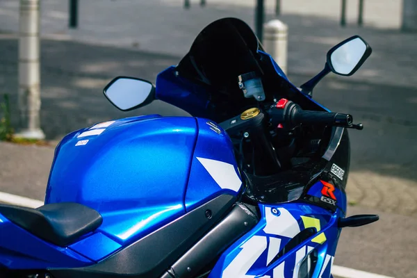 Reims Fransa Mayıs 2021 Gsx 1000 Suzuki Motosiklet Reims Caddelerinde — Stok fotoğraf