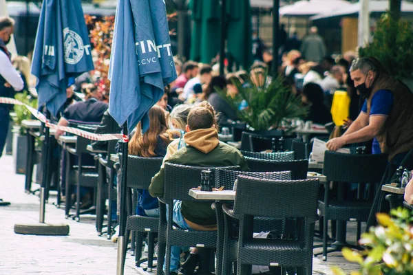 Reims France Mayo 2021 Los Franceses Vuelven Comer Libremente Las — Foto de Stock