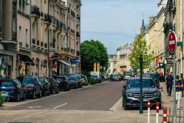 Reims, Fransa 'yı 28 Mayıs 2021' de Fransa 'nın Grand Est bölgesinde yer alan ve Avrupa' nın en eski kentlerinden biri olan Reims kentinin manzarası.