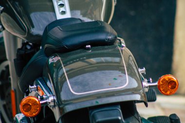 Reims Fransa 28 Mayıs 2021 Harley Davidson 114 motosiklet Reims caddelerinde park