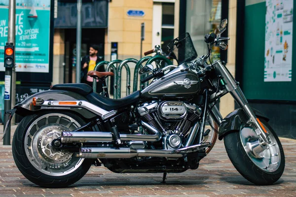 Reims Francie Května 2021 Harley Davidson 114 Motocykl Zaparkovaný Ulicích — Stock fotografie