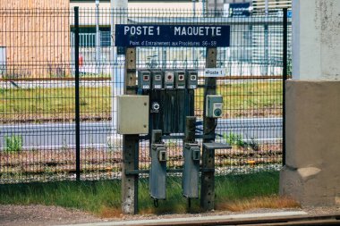 Reims Fransa 31 Mayıs 2021 Merkezi tren istasyonu Coronavirus salgını sırasında Fransa 'yı vurdu.