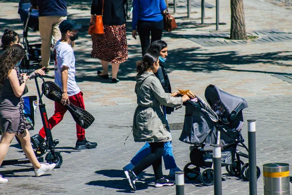 Реймс Франция Июня 2021 Года Пешеходы Идущие Улицам Реймса Время — стоковое фото