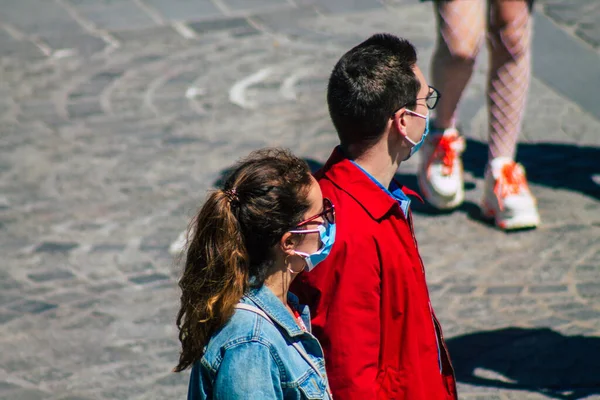 Reims Frankreich Juni 2021 Fußgänger Auf Den Straßen Von Reims — Stockfoto