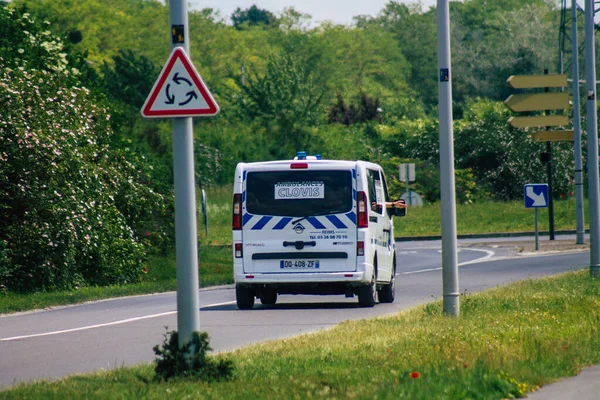 Reims Frankreich Juni 2021 Krankenwagen Fahren Durch Die Straßen Von — Stockfoto