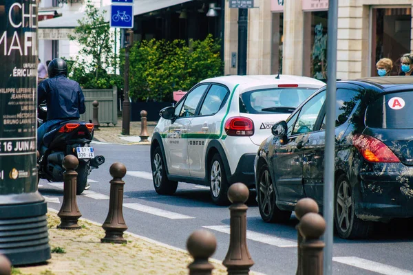 Reims France June 2021 Traffic Car Streets City Center Metropolitan — Stock Photo, Image