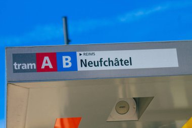 Reims France 11 Haziran 2021 Metropolitan Bölgesi şehir merkezinde bulunan yolcular için maske takmak zorunludur.